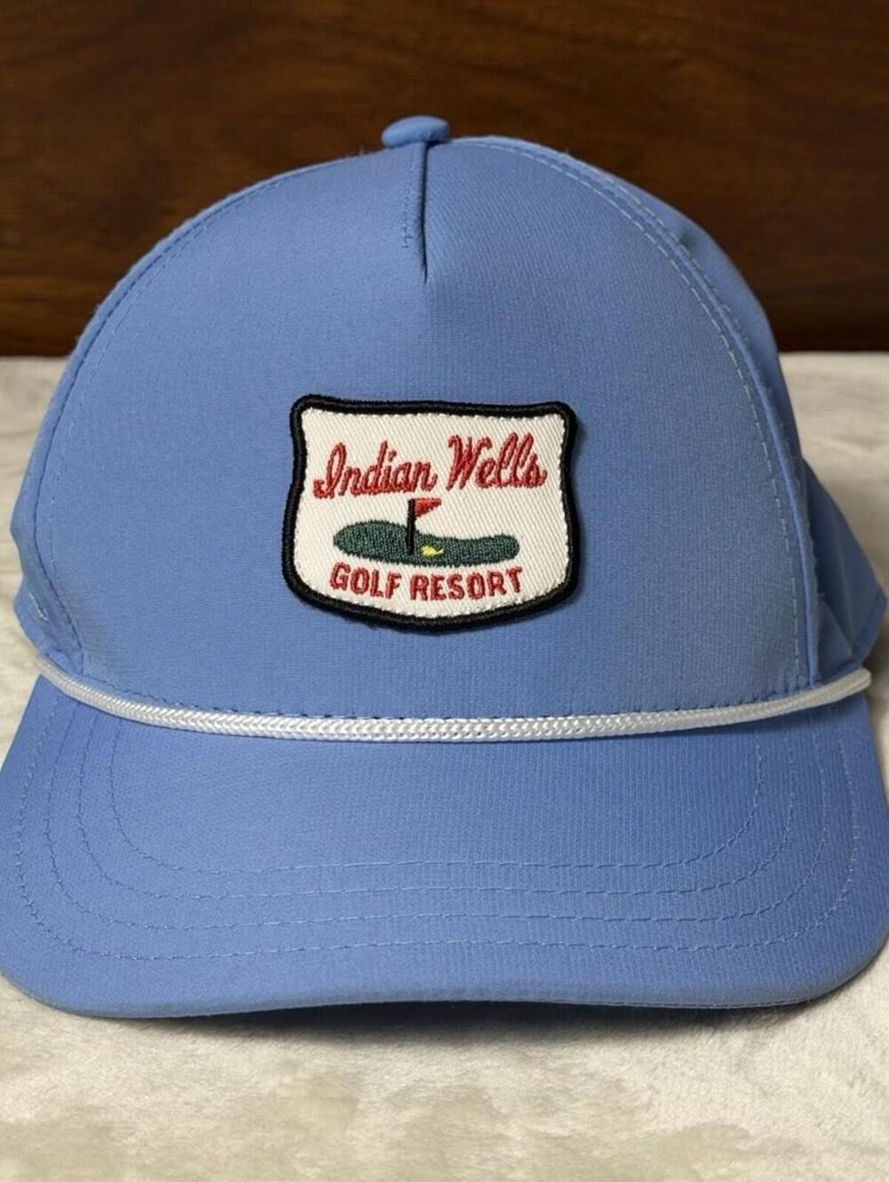 Indian Wells Golf Resort Pukka Rope Hat Snapback Light Blue Performance Cap